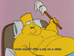 "I wash myself with a rag on a stick.", -"King-Size Homer"